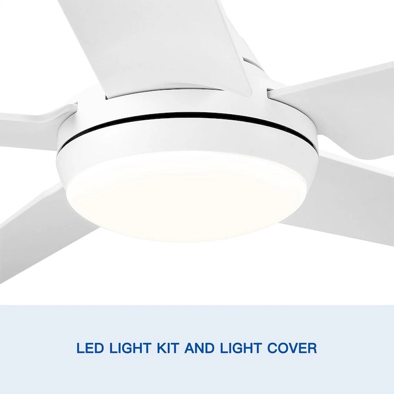 Ventilateur de plafond LED intégré de 48 pouces avec pales en ABS - 48,00 * 48,00 * 13,77