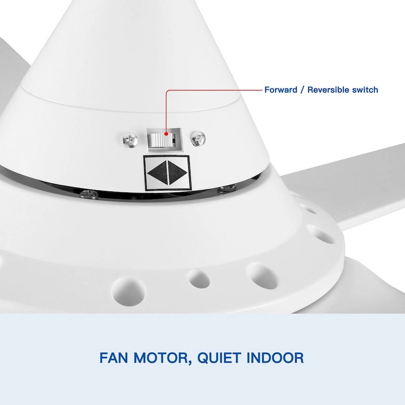 Ventilateur de plafond LED intégré de 48 pouces avec pales en ABS - 48,00 * 48,00 * 13,77