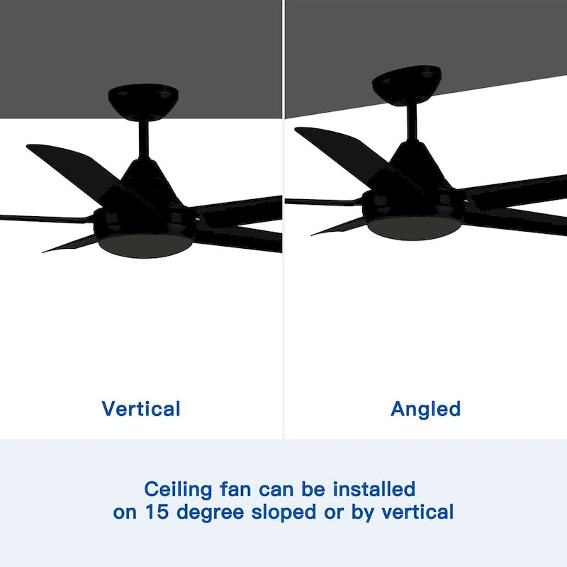Ventilateur de plafond LED intégré de 48 pouces avec pales en ABS - 48,00 * 48,00 * 13,77