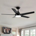 Ventilateur de plafond LED intégré de 48 pouces avec pales en ABS - 48,00 * 48,00 * 13,77