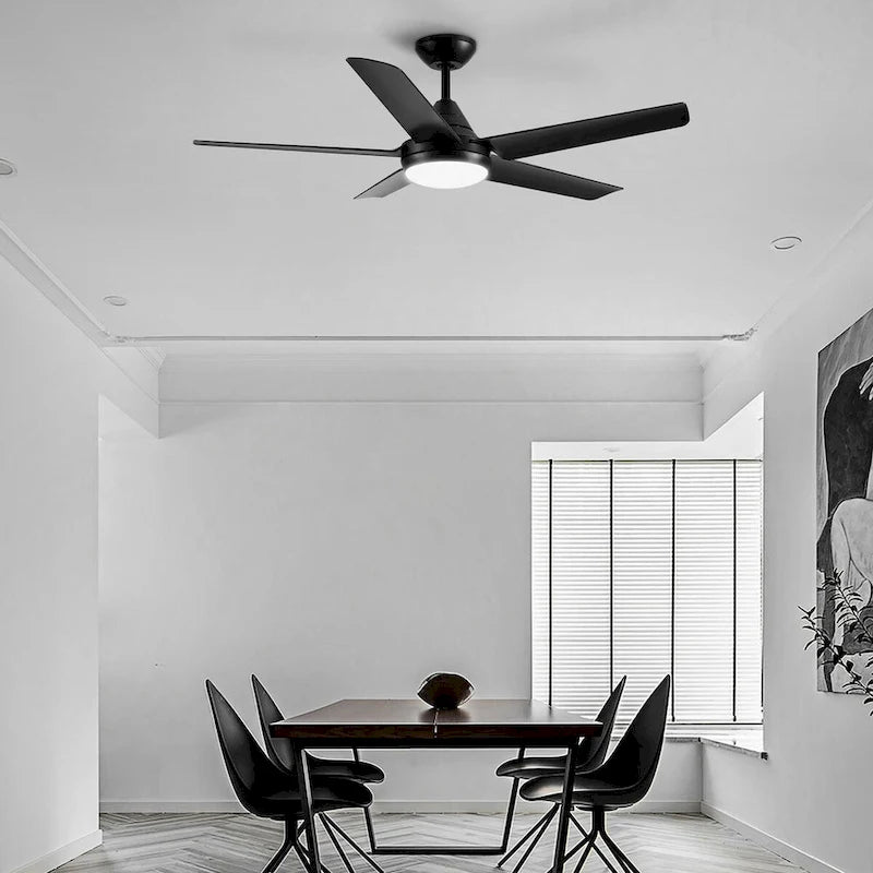 Ventilateur de plafond LED intégré de 48 pouces avec pales en ABS - 48,00 * 48,00 * 13,77