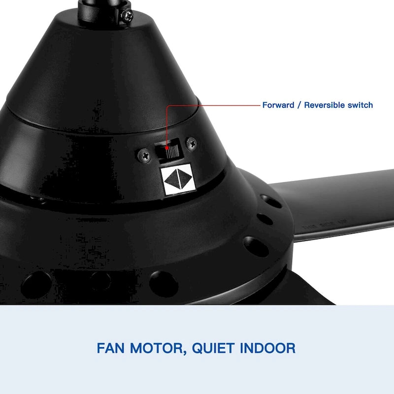 Ventilateur de plafond LED intégré de 48 pouces avec pales en ABS - 48,00 * 48,00 * 13,77