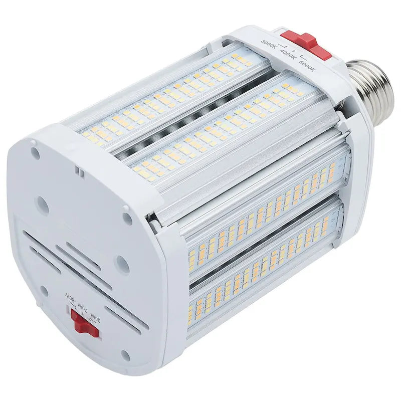LED Shoe Box Lamp 60/70/80 Wattage Selectable 3K/4K/5K CCT Selectable 120-277V - White