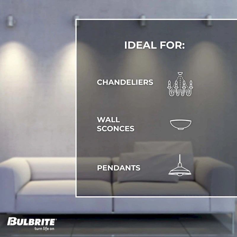 Bulbrite KX2000 Pack of (2) 60 Watt Dimmable Frost T3 Xenon Light Bulbs with Mini-Candelabra (E11) Base, 2700K Warm White Light