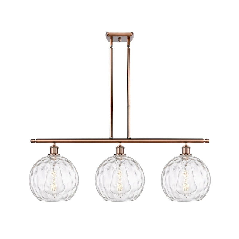 Innovations Lighting Athens Water Glass 3 Light 37  Stem Hung Island Light