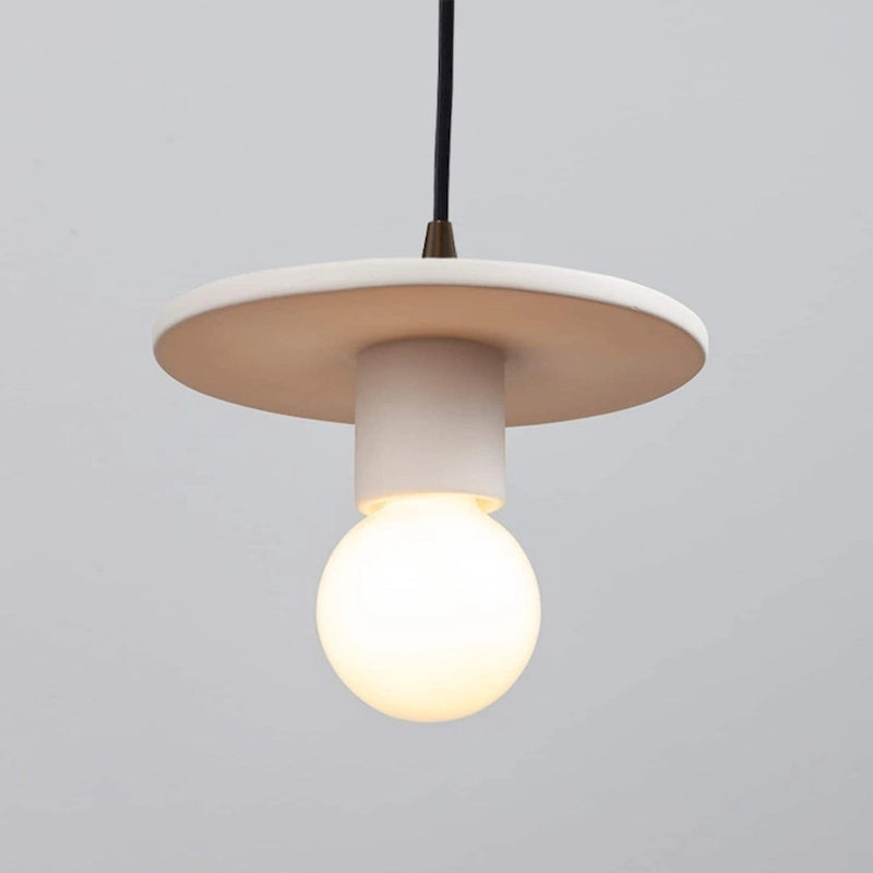 Justice Design Group Ceramic Discus Pendant - Bisque