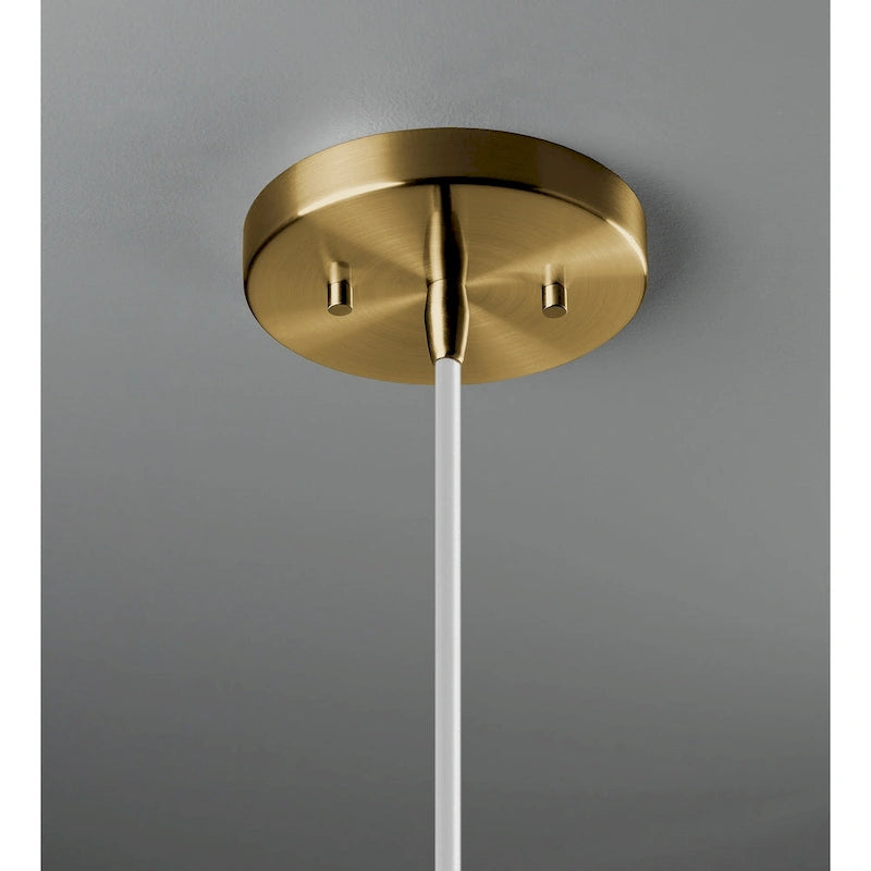 Justice Design Group Ceramic Discus Pendant - Bisque