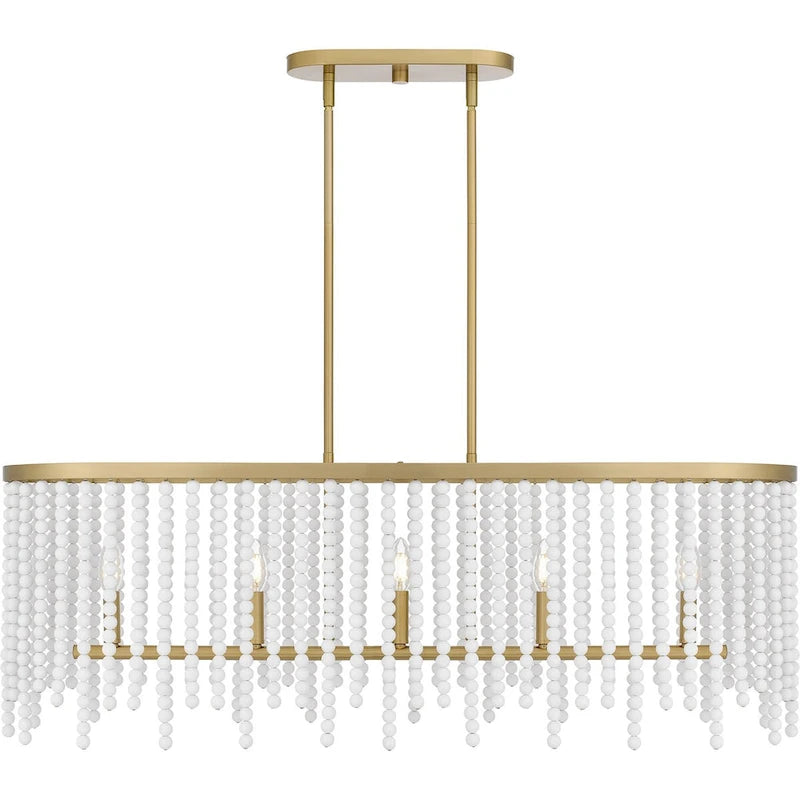 Apelle 5-Light Aged Brass Island Light