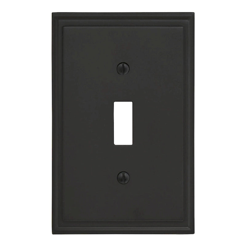 Mulholland 1 Toggle Black Bronze Wall Plate - 1 Toggle