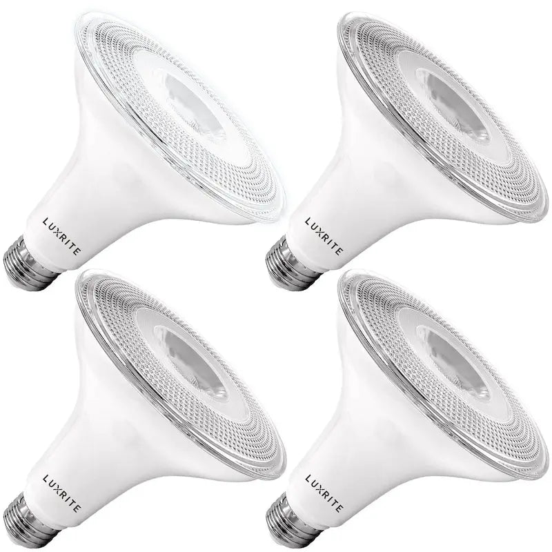Luxrite Dusk to Dawn PAR38 LED Bulb 90W Equivalent 1250 Lumens Wet Rated UL Listed E26 Base 4 Pack