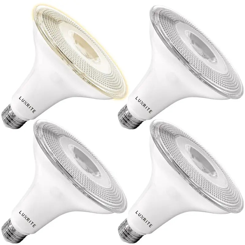 Luxrite Dusk to Dawn PAR38 LED Bulb 90W Equivalent 1250 Lumens Wet Rated UL Listed E26 Base 4 Pack
