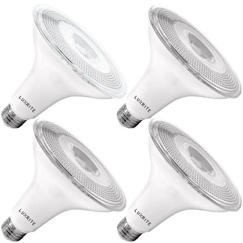 Luxrite Dusk to Dawn PAR38 LED Bulb 90W Equivalent 1250 Lumens Wet Rated UL Listed E26 Base 4 Pack