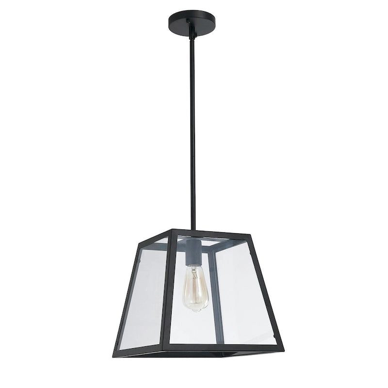 1-Light Prismatic Glass Pendant Lighting - 11.8 D4.7 W59 H (Adjustable)