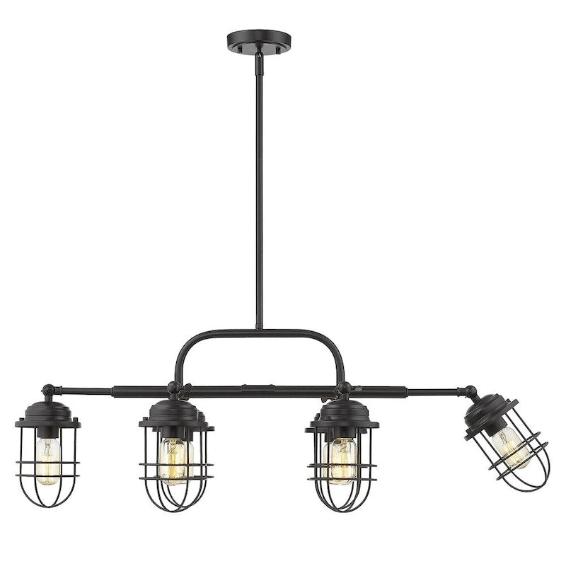 Carbon Loft Barton Linear Black Steel Pendant Light